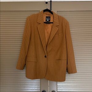 Madewell Brown Striped Blazer
